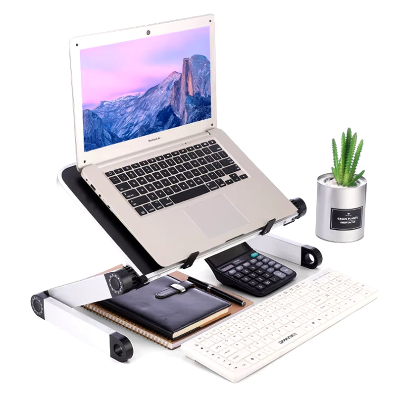 Adjustable Aluminum Alloy Folding Laptop Stand Multifunctional Notebook Computer Lapdesk for TV Bed Sofa PC Table Desk Stand