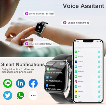 Smart Watch Answer/Make a Call Bluetooth Smart Watch for IOS Android Men'S and Women'S Watch Black