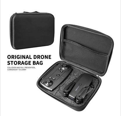 Drone plegable, cámara FPV HD 1080P, cuadricóptero RC con wifi, giro de 360°, vuelo de punto de referencia, para niños, adultos y principiantes, color negro, 2 baterías